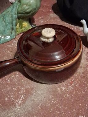 Vintagebrown Drip Glaze Bean Pot